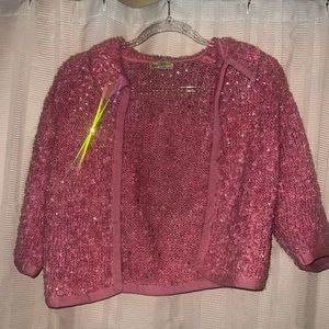 Vintage Mohair Rhinestone Rose Mary Millerick Size Medium
